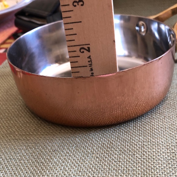 Elegant Copper Saucepan with Brass Handle - Picture 5 of 5